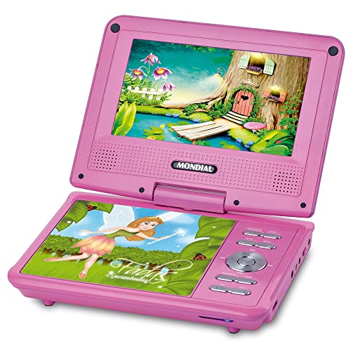 DVD Portátil Fadas Encantadas,Bivolt, Rosa, Mondial - D-12