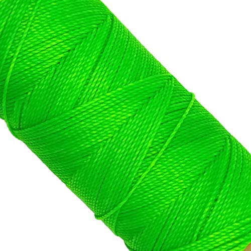 Linhasita Waxed Thread 100 g / 170 m Polyester 1 mm Thick Macrame, 30 Colours Shocking Green, Green Neon, 170 metros / 100 gr