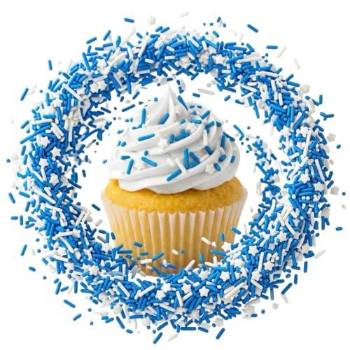 Image of Manvscakes Sprinkles- Edible Cake and Cupcake Sprinkles with Assorted Shapes and Sizes for Parties, Metallic Sprinkle Mix for Cookies, Ice Cream, Cake and Cupcake Decorating