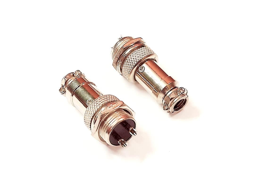 ERH India 2 Pcs 2 Pin Aviation Plug Male Female Wire Panel Metal Connector Socket Plug Metal Docking Circular Connector Cable for Lighting Systems, Environmental Controls, Power Distribution etc.-image-35