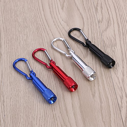 Mini lanterna LED WINOMO 4 peças de chaveiro mosquetão lanterna para caminhadas e escalada