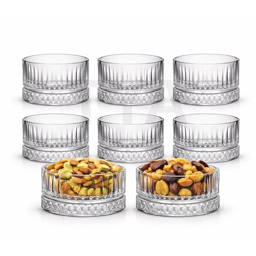 TYA I Premium Kristall Glas Dessertschalen 8er Set 235ml BLEI FREI Dessertbecher, Puddingschalen, Dessert Schalen Glas, Obst Servierschalen, Soßenschalen, Dessert Bowls, Schalen