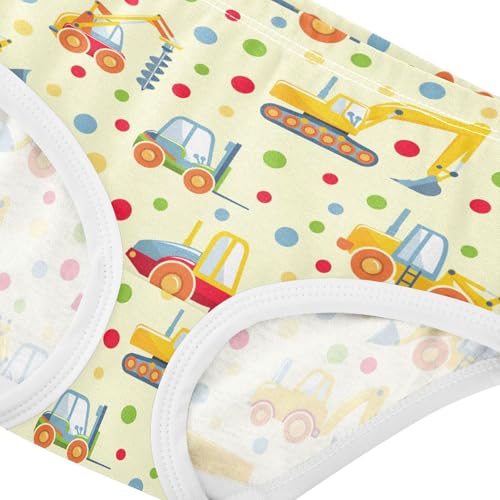 Little Girl Underwear Toddler Panties Kids Undies Vehicle Cars Trucks Cartoon Soft Cotton Briefs 2T-8Y4