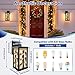 DERUINVAIO Outdoor Wall Light Fixtures African Set African Masks African Animals Exterior Waterproof Wall Sconce Lantern with Acrylic Shades Anti-Rust Lamp for Patio Doorway Garage