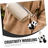 PRETYZOOM Plüsch Schlüsselanhänger Schlüsselanhänger Panda Anhänger Panda Puppe Kleine Stofftiere Süßer Bär Niedlicher