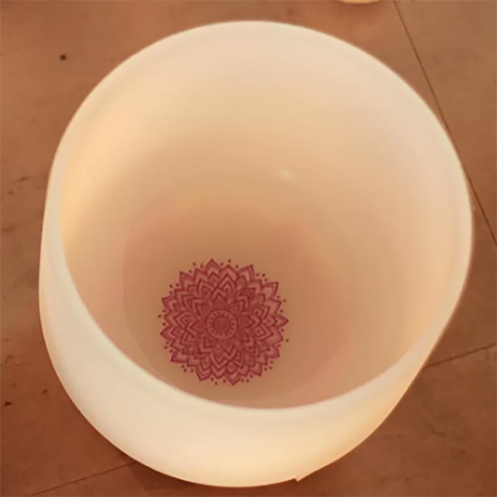Campana tibetana in cristallo per meditazione, rilascio dello stress, per principianti, per terapia del suono, yoga, sollievo dallo stress, strumento a percussione