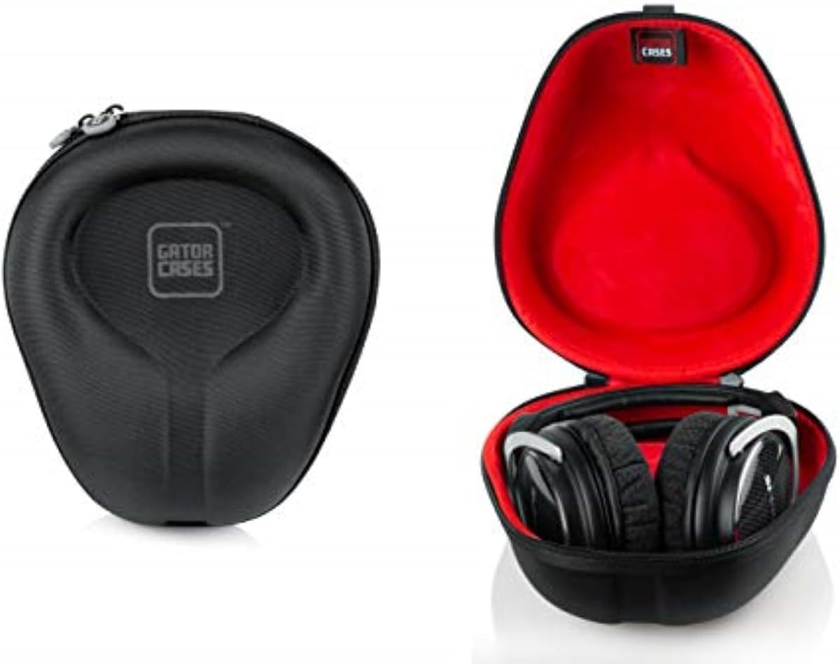 Estuche moldeado Gator Cases para auriculares plegables y no plegables; Negro (G-Auriculares-CASE)