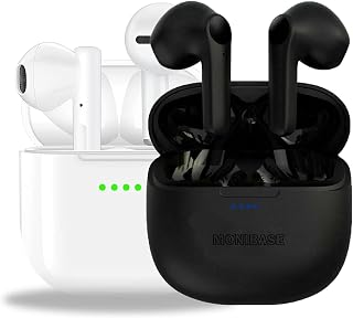 Wireless Earbuds Bluetooth 5.0 Wireless Headphones 3D HiFi Stereo Headphones Noise Cancellation in-Ear Built-in Mic Charging Case, Earphones for/Samsung/Xiaomi/Android/IOS