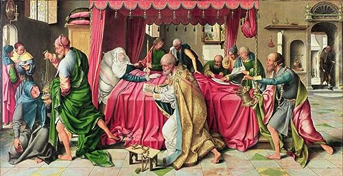 Affiches et gravures Joos Van Cleve la Mort de la Vierge peinture moderne sur toile de qualit&eacute;