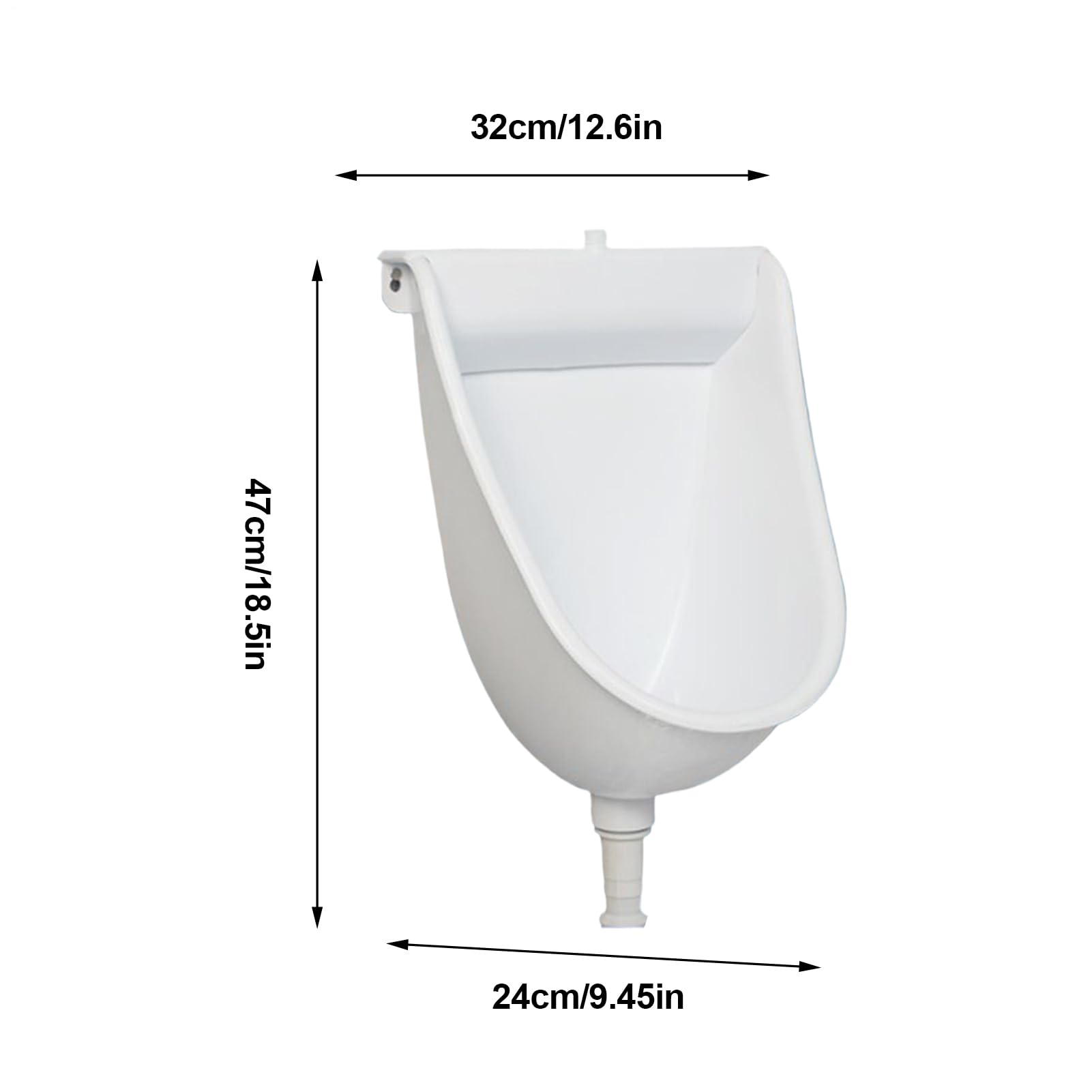 WC montato a parete, con funzione di scarico e separatore, orinatoio montato a parete, per uso esterno, casa, giardino, camper, appartamento, per papà, fidanzato, nonno