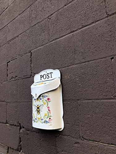 First Of A Kind Wall Mount Mailbox - 15.5" Vintage & Distressed Style Post Box, Farmhouse Mail Box For Outside - Unique Metal Wall Decor - Safe & Decorative #TOP5