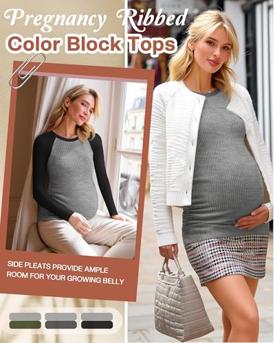 Haut de grossesse anti-compression - Lot de 3 chemises de maternité coton Neer - 3