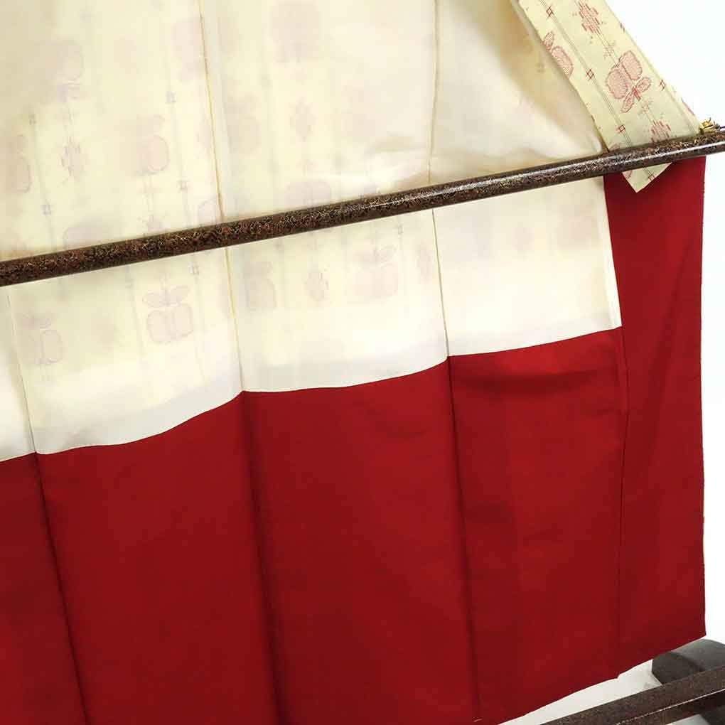 ゆりのはな 訪問着 京友禅ボカシ染め 金彩入り 金駒刺繍 花柄 正絹