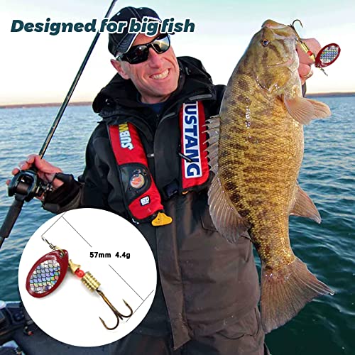 Foto von Angelköder 10pcs Multi-farbige Angelspinner Köder Löffel Köder Set für Forellen, Pike, Bass & Lachs mit Box