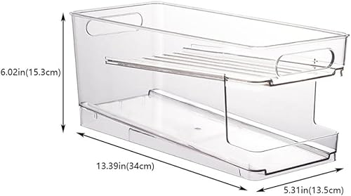 Miniatura 7 de Caja de almacenamiento para refrigerador, soporte de bebidas para refrigerador, dispensador de latas para refrigerador, organizador de bebidas para
