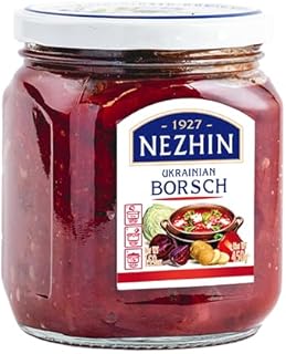 2 Pack Nizhyn Ukrainian Borsch GMO Free Glass Jar 15.9 OZ / 450 gr Product of Ukraine