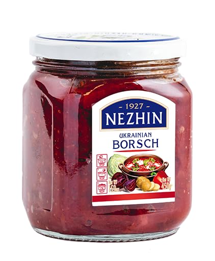 2 Pack Nizhyn Ukrainian Borsch GMO Free Glass Jar 15.9 OZ / 450 gr Product of Ukraine