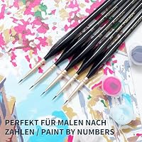 ARTEGRIA Detailpinsel-Set, 5 Miniaturpinsel, Größe Rund 3/0 (000) – Ansicht 3