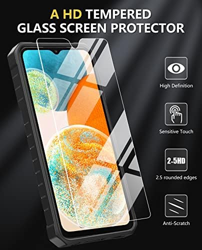 Case for Samsung Galaxy A23 5G: Military Grade Drop Protection Phone Case - 360 Shockproof Protective Matte Mobile Cases Rugged Tough Phonecase with Built-in Kickstand and Slide Cover (Blue)