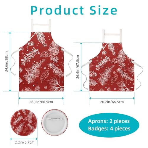 Tablier de serveuse pour cuisine restaurant et nettoyage lot de 2