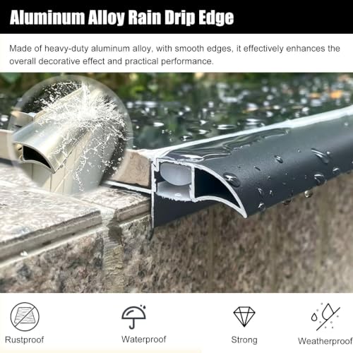 Protector contra el goteo para ventanas de 38.1cm: deflector de lluvia exterior 4