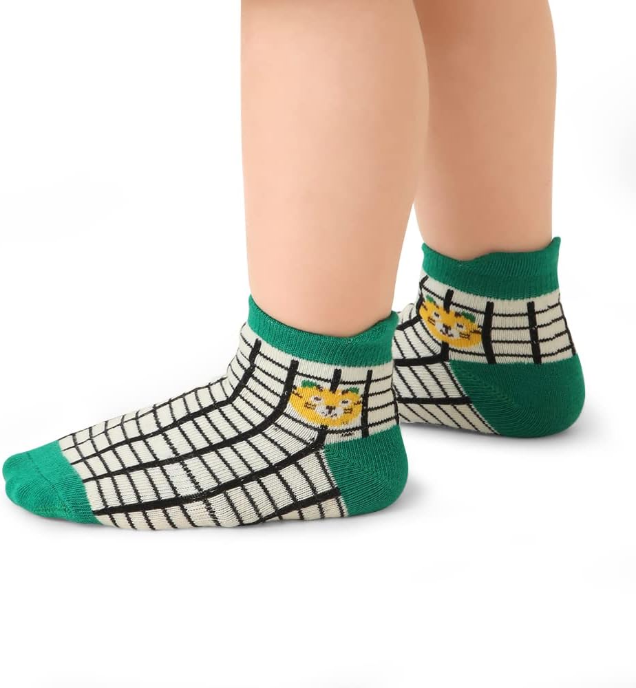 Tphon Non Slip Kids Toddler Socks with Grippers Baby 12 Pairs Anti Skid Socks for Boys Girls 0-7 Year Children - Image 6