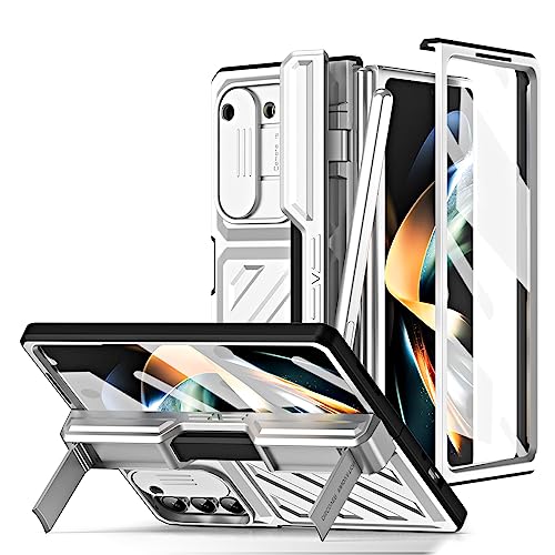 Coque Samsung Z Fold 5 argent pour travailler en mains libres