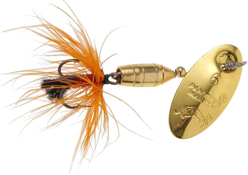 Panther Martin Deluxe Fly Spinning Lure, Gold/Orange, 1/8 oz