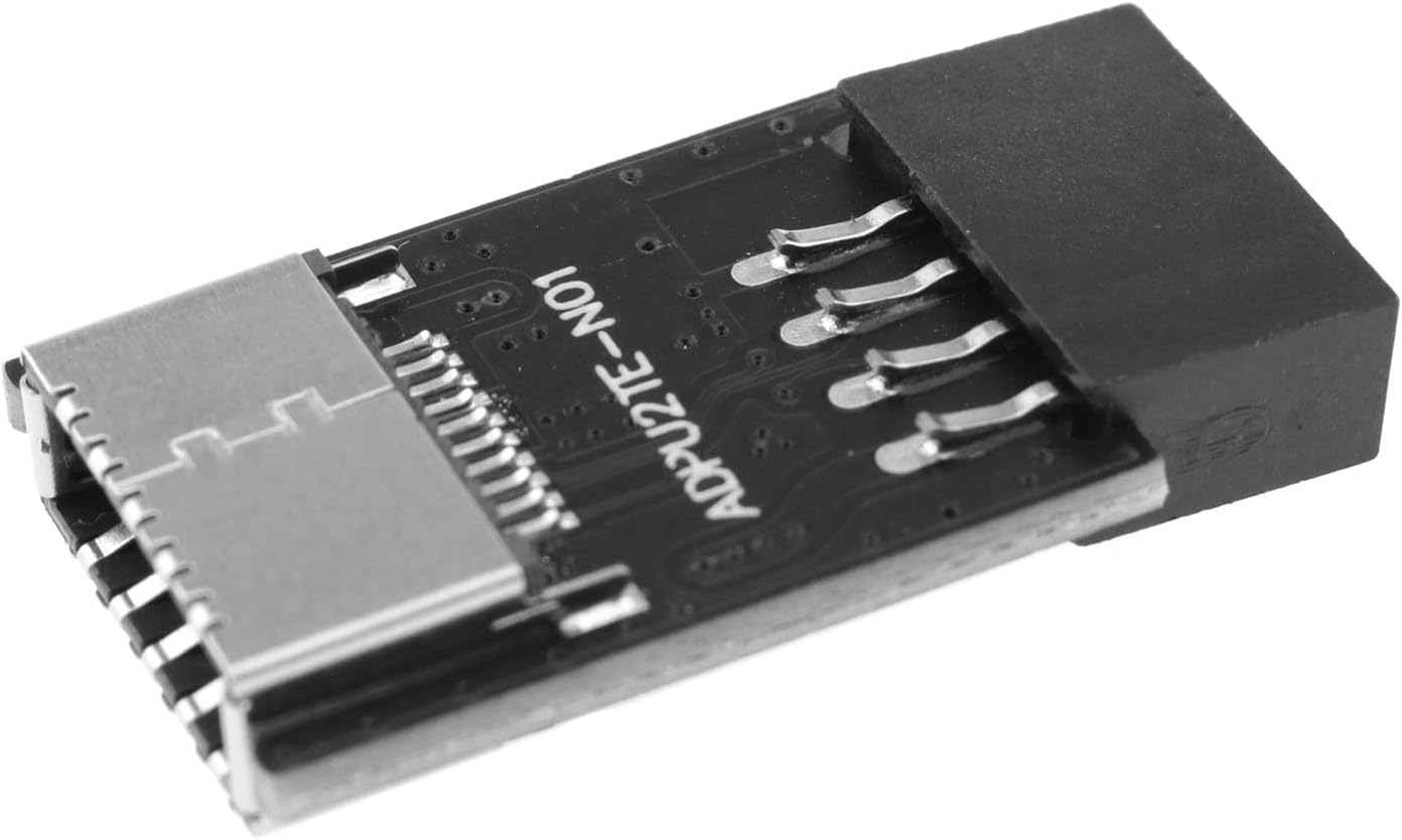 DGZZI USB Front Panel Adapter USB 2.0 Front Panel Header USB 9Pin to USB 2.0 Type-E Internal Adapter