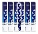 Jerusalem Candles Havdalah Candle - Braided Blue and White - Round Havdallah Candles - 6 Pack