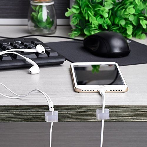 PRATICO PORTACAVI FILI 20pz Clip Adesive Per Cablaggio Ordinato E - Foto 5