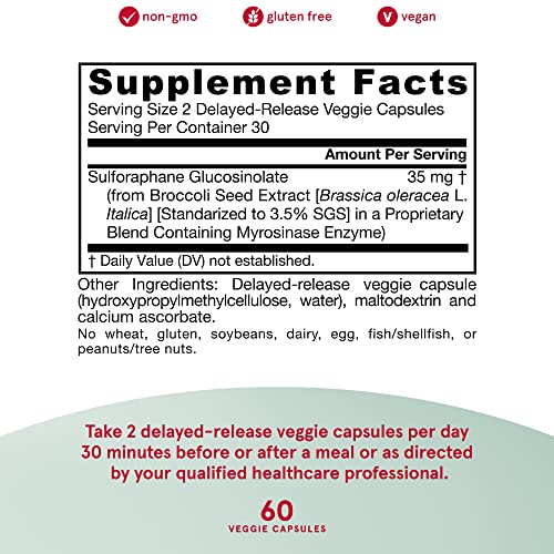 Jarrow Formulas Broccomax - 60 Veggie Capsules - Supports Healthy Cell Replication & Liver Health - Broccoli Dietary Supplement - 30 Servings (Packaging May Vary) #TOP3