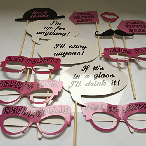 Carpeta®  13 pièces photo Booth Kit enterrement ? vie ? Hen Party abschied ? Hen Party ? requisiten photo Props ? Super amusant pour une tendance femmes