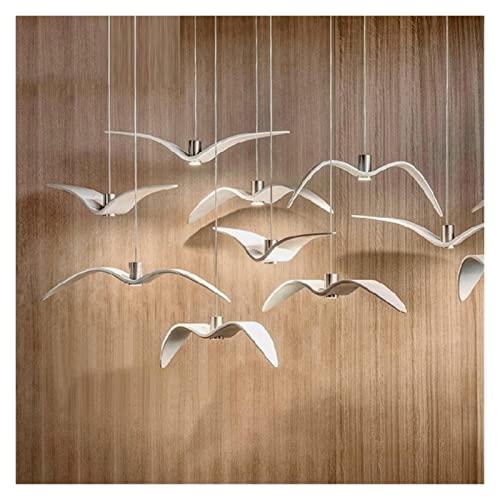 Lustre oiseau salon LED blanc naturel au design moderne et épuré