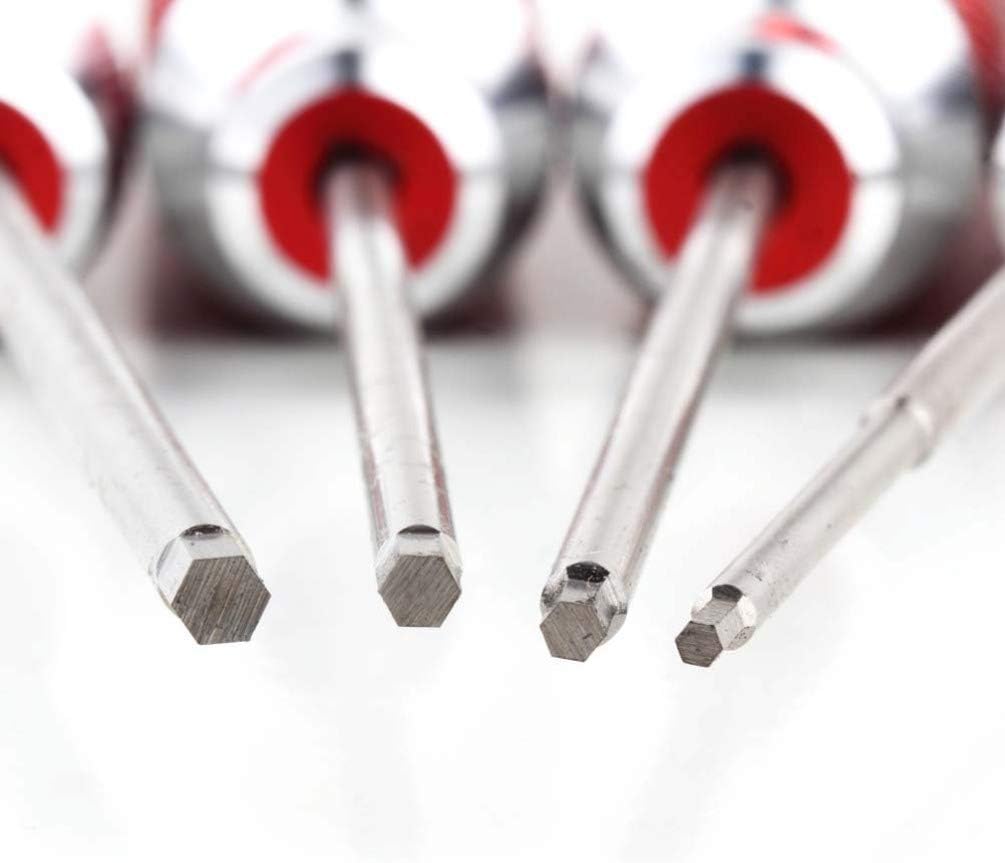 Baluue 4pcs Titanium Hexagon Screwdriver Wrench Tool Metal Hexagonal Screw Driver Kit for RC Helicopter 1.5mm 2.0mm 2.5mm 3.0mm