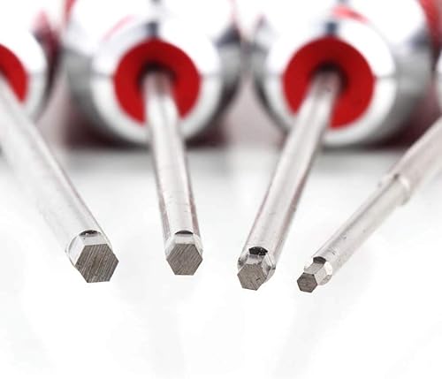 Miniatura 2 de Baluue 4 unids destornillador hexagonal de titanio herramienta de destornillador hexagonal de metal Kit de destornillador para helicóptero RC 0.059