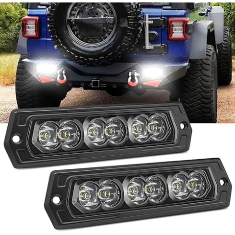 Flush Mount Light Bar 7 Inch, SWATOW INDUSTRIES 7" 60W Flush Pod Lights Spot Off-Road Lights Backup Lights Reverse Light Work Lights for Truck Wrangler F150 Toyota Chevy Ram GMC SUV ATV Cover