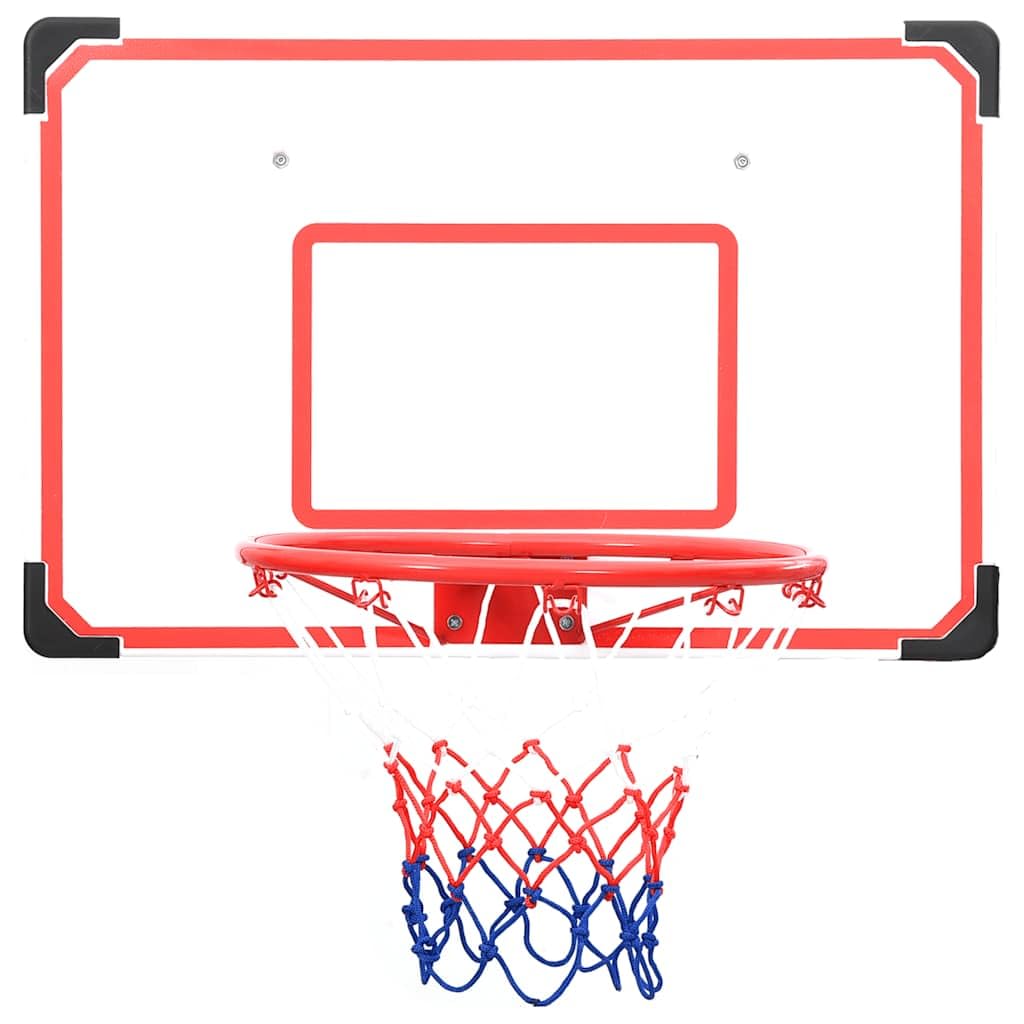 Basketball-Set zur Wandmontage mit robustem Backboard, Stahlring, farbigem Netz, inklusive Ball und Pumpe für Indoor und Outdoor, langlebiges wetterfestes Zubehör für Freizeit und Training