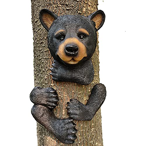 Claratut Bear Sculpture Garden Decor Tree Huggers - Bear Tree Peeker Garden Ornament Outdoor Decor Yard Art #TOP1