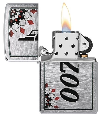 Encendedor Zippo James Bond Brushed Chrome Pocket miniatura 3