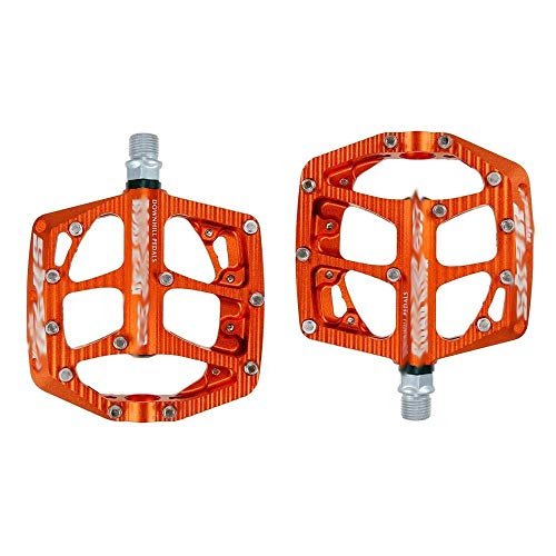 Pédales VTT vélo de route jaune MU axe 9/16 pouces plateforme pour cyclisme