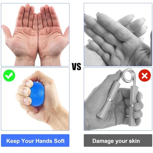 5 Stücke Hand Therapie Bälle, Eiförmige Griffbälle, Anti Stress Ball, Trainingsgerä Antistressbälle, Handtrainer Fingertrainer Ball, um die Stärke der Handfläche zu Verbessern und Stress zu Lindern