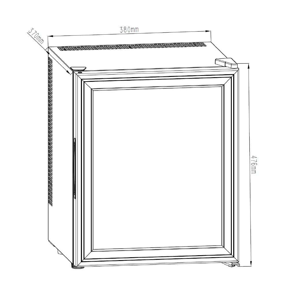 Svan Frigorífico Mini Refrigerador Horeca Negro SRH5400P. Capacidad 23 L, Puerta Reversible, Bajo Nivel Sonoro, Eficiencia Energética Clase E