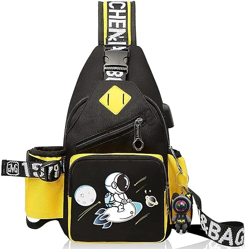 Fashion One-Shoulder Backpack Men's Business Chest Bag Outdoor Casual Men's Shoulder Bag Small Satchel (Black 3)