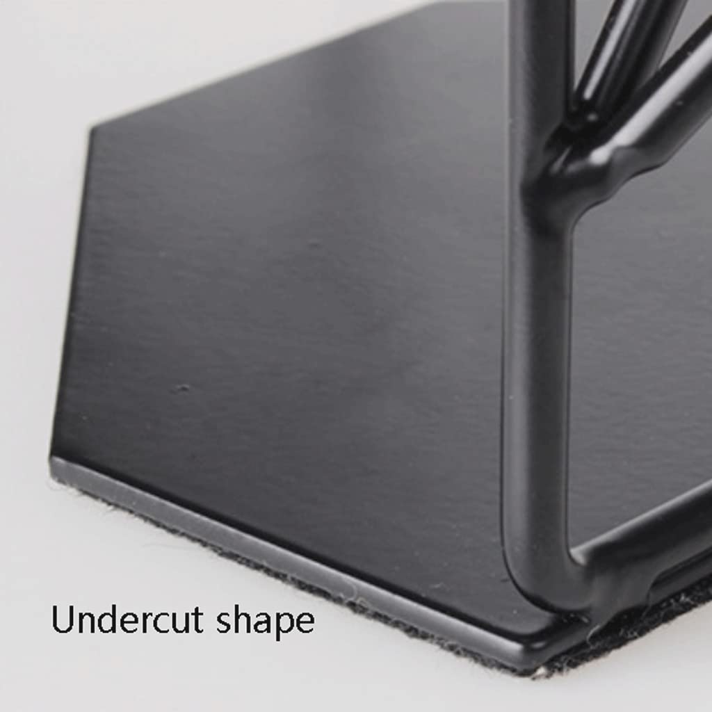Habiba Buchstützen Geometrische Form Buchstützen Metall Schmiedeeisen Buchstützen mit rutschfestem Schneidboden Desktop-Aufbewahrungsorganisation für Bücher Organisieren