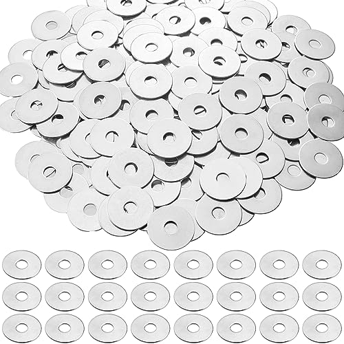 Hotop 400 Pieces Fender Washers 18-8 Stainless Steel, 1/4" X 1"