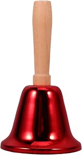 Tofficu Loud Hand Bell Vintage Red Call Bell for Restaurants Classrooms Events for Signaling Dinner Attention Grabber for Elderly Care Lightweight