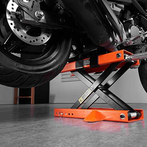 VEVOR Motorradheber 500 kg Belastbar Motorrad Heber Hebebühne Motorradhebebühne Montagebock Motorrad, Einstellbare Motorradheber Montagebock Motorradlift, Motoständer in Garage & Außenbereichen