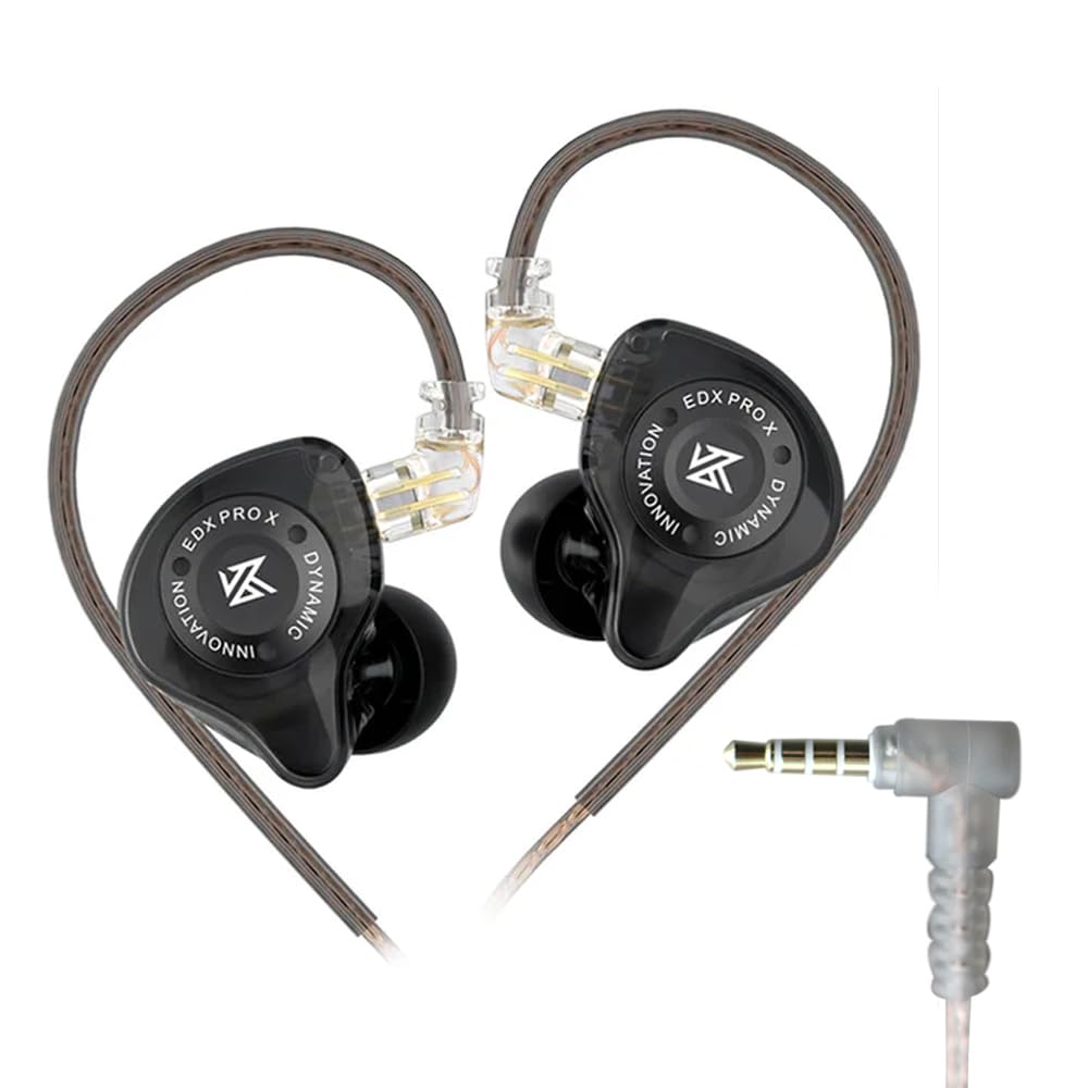 KZ EDX PRO X Wired IEM with Mic,10mm Super-Linear Dynamic Driver in-Ear Monitor, Detachable Cable Design Earphone, Professional-Grade Oxygen-Free Copper Cable, 3.5mm Termination Plug. (Grey) — Amazon image 14