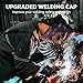 ARCCAPTAIN Reversible Welding Cap with Elastic Retractable Band, 8 Panel Protective Welders Cap, 10 oz Fireproof Cotton Comforts for Safety and Protection While Welding to Men Women, 7 1/8, Black